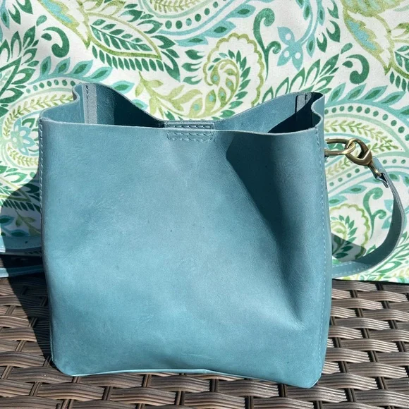 Portland Leather Aqua Butterfly Bag - Picture 1 of 9